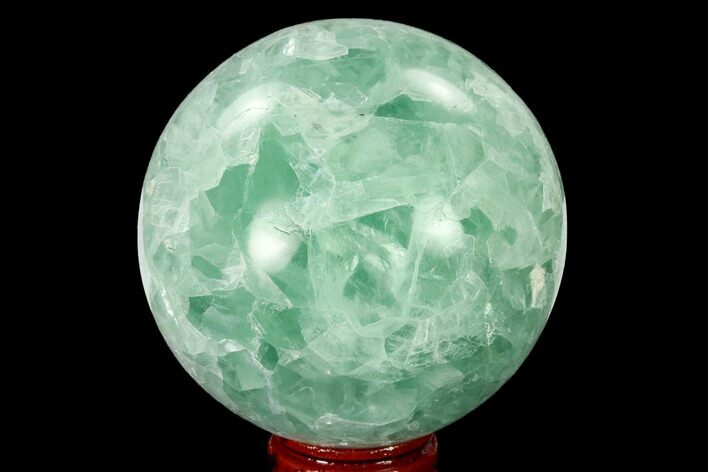 Polished Green Fluorite Sphere - Mexico #153353